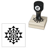 Sri Yantra Wood Art Briefmarke Gummistempel (Stempel)