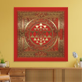 Sri Yantra - Wrapped Canvas Leinwanddruck (Insitu (Wohnzimmer))