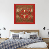 Sri Yantra - Wrapped Canvas Leinwanddruck (Insitu (Schlafzimmer))