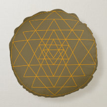 Sri Yantra zu Brown Cushion