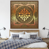 SriChakra Yoga Meditation Leinwand Indien Symbol (Insitu (Schlafzimmer))