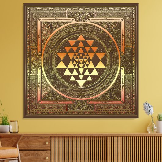 SriChakra Yoga Meditation Leinwand Indien Symbol (Insitu (Wohnzimmer))
