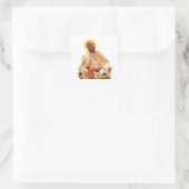 Srila Prabhupada ji Quadratischer Aufkleber (Tasche)