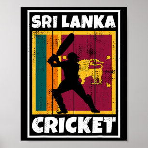 Srilankischer Cricket-Fan-Flagge von Sri Lanka Cri Poster