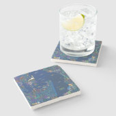 Srinagar Days - Marmorsteinstein-Untersetzer Steinuntersetzer (Seitenansicht)