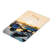 Srinagar, Indien - Dal Lake Shikara Boote abgerund Magnet (Linke Seite)