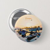 Srinagar, Indien - Dal Lake Shikara Boote Button (Vorne & Hinten)