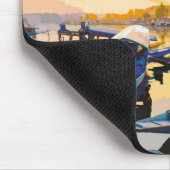 Srinagar, Indien - Dal Lake Shikara-Boote Mousepad (Ecke)