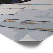 Srinagar, Indien - Dal Lake Shikara-Boote Poster (Ecke)