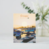 Srinagar, Indien - Dal Lake Shikara Boote Postkarte (Stehend Vorderseite)