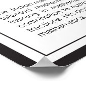 Srinivasa Ramanujan Poster (Ecke)