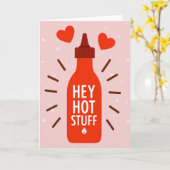 Sriracha Love Hot Stuff Card Karte (Gelbe Blume)