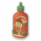 Sriracha Pho Shop Aufkleber (Vorderseite)