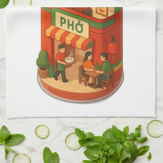 Sriracha Pho Shop Geschirrtuch (Gefaltet)