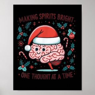 Srits lustig machen Hirn Weihnachten Mental H Poster