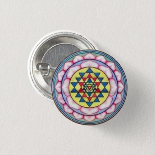 sriyantra in Lotus Button (Vorne & Hinten)