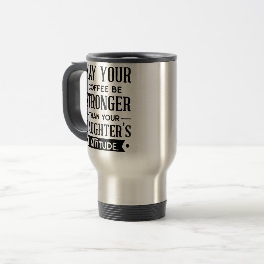 Srrong Coffee Reisebecher (Vorderseite Links)