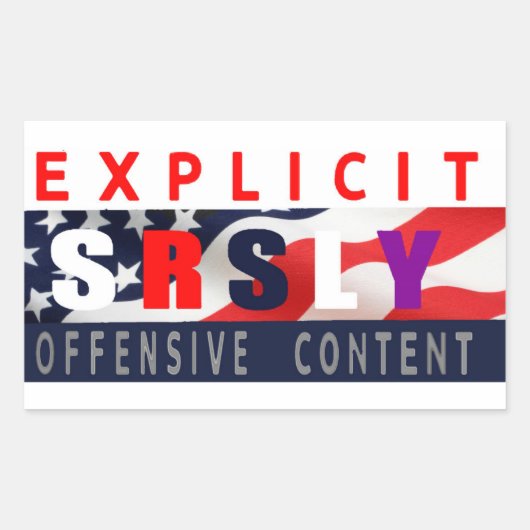 Srsly Murica Design 1 Sticker (Vorderseite)