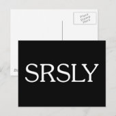 Srsly Postkarte (Vorne/Hinten)