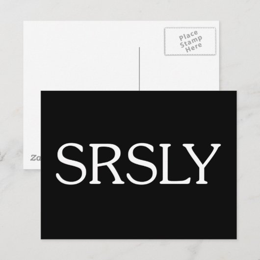 Srsly Postkarte (Vorne/Hinten)