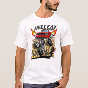 SRT Challenger Hellcat Klassischer Cartoon Muskelw T-Shirt