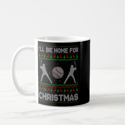 Srty Baseball Player Ugly Christmas Sweaters Xmas Kaffeetasse (Links)
