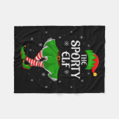 Srty Elf Christmas Family Girls Women Elf Squad Xm Fleecedecke (Vorderseite (Horizontal))