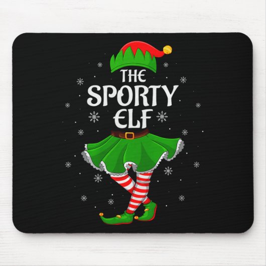 Srty Elf Christmas Family Girls Women Elf Squad Xm Mousepad (Vorne)
