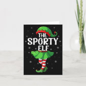 Srty Elf Christmas Girls Women Elf Squad Xmas Fami Karte (Vorderseite)