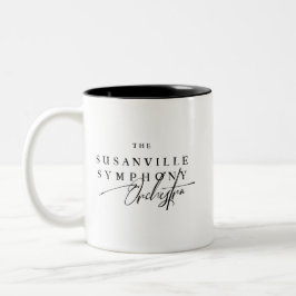 SS 02 | Orchester-Script-Logo Zweifarbige Tasse
