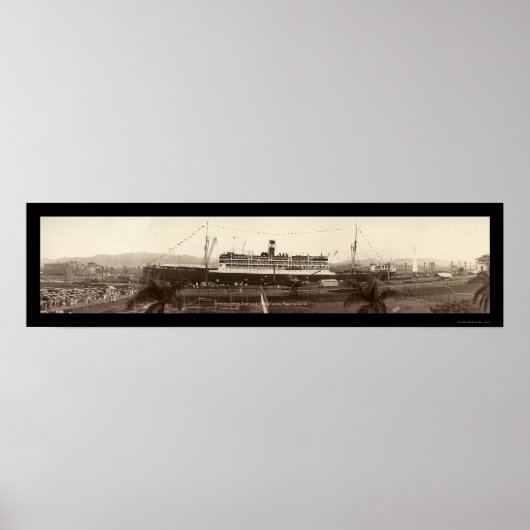 SS Ancon in Panama Foto 1939 Poster (Vorne)