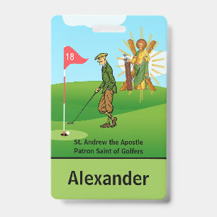 SS. Andreas und Judas mit 2 männlichen Golfern Abz Ausweis