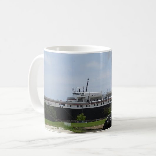 SS Badger Coal Ship in Manitowoc WI Coffee Tasse (Vorderseite Links)
