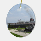 SS Badger Kohleschiffladung in Manitowoc WI Keramik Ornament (Links)