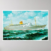 ss Bergenfjord auf See Poster (Vorne)