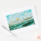 ss Bergensfjord auf See Rechteckiger Aufkleber (Umschlag)