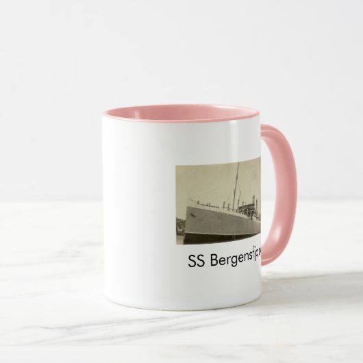 SS Bergensfjord Norwegische Tasse (VorderseiteRechts)