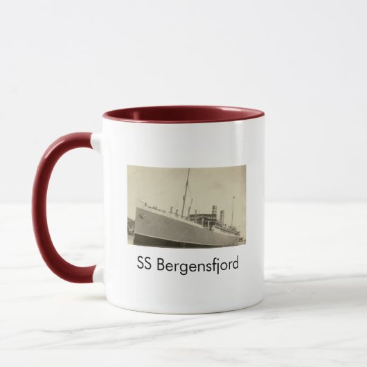 SS Bergensfjord Norwegische Tasse (Links)