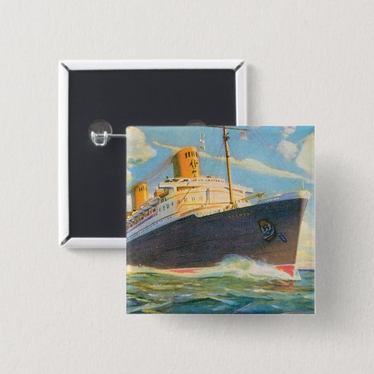 SS Bremen auf See Button (Vorne & Hinten)