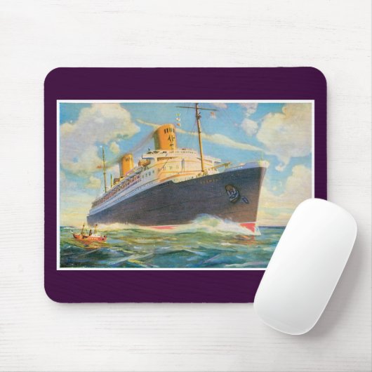 SS Bremen auf See Mousepad (Mit Mouse)