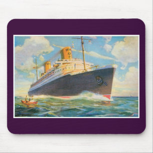 SS Bremen auf See Mousepad