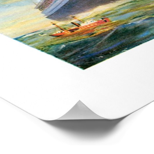 SS Bremen auf See Poster (Ecke)