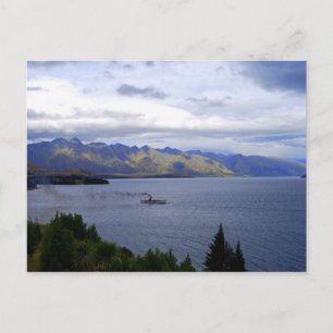 SS Earnslaw on Lake Wakatipu, Queenstown, Neuseela Postkarte