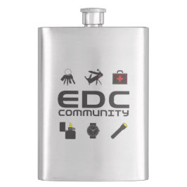 SS-Flasche - EDCC-Logo in schwarz mit Farben Flachmann