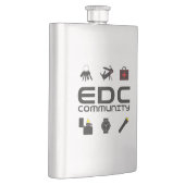 SS-Flasche - EDCC-Logo in schwarz mit Farben Flachmann (Rechts)