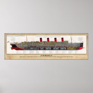 SS Frankreich Cutaway/Inboard Porfile Poster