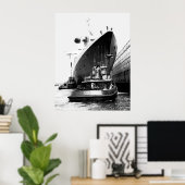 SS Frankreich in Boston Poster (Heimbüro)