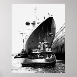 SS Frankreich in Boston Poster