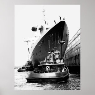 SS Frankreich in Boston Poster