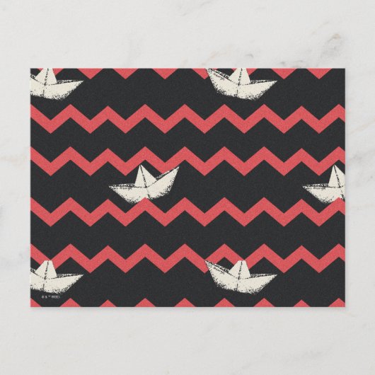 SS Georgie Boat Zickzack Pattern Postkarte (Vorderseite)